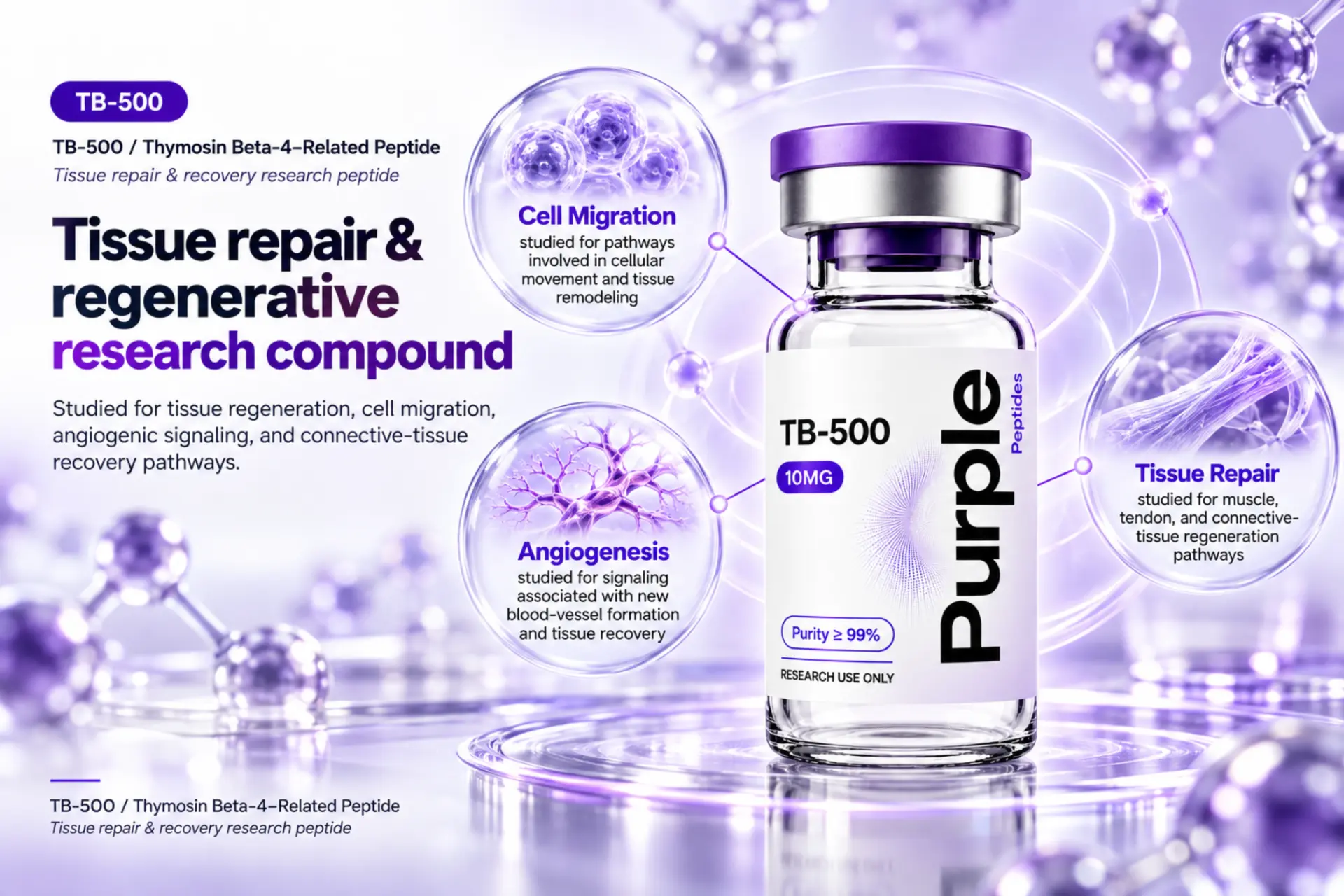 TB-500 research overview infographic