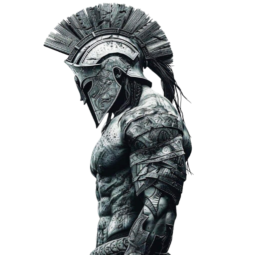 Spartan warrior, purple cloak