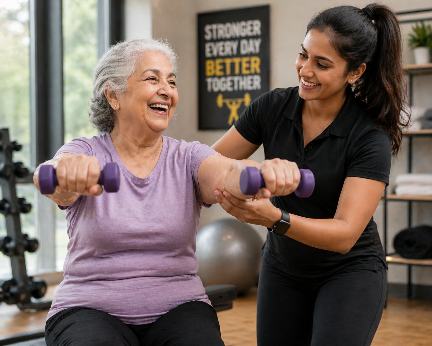 Couple enjoying active life together