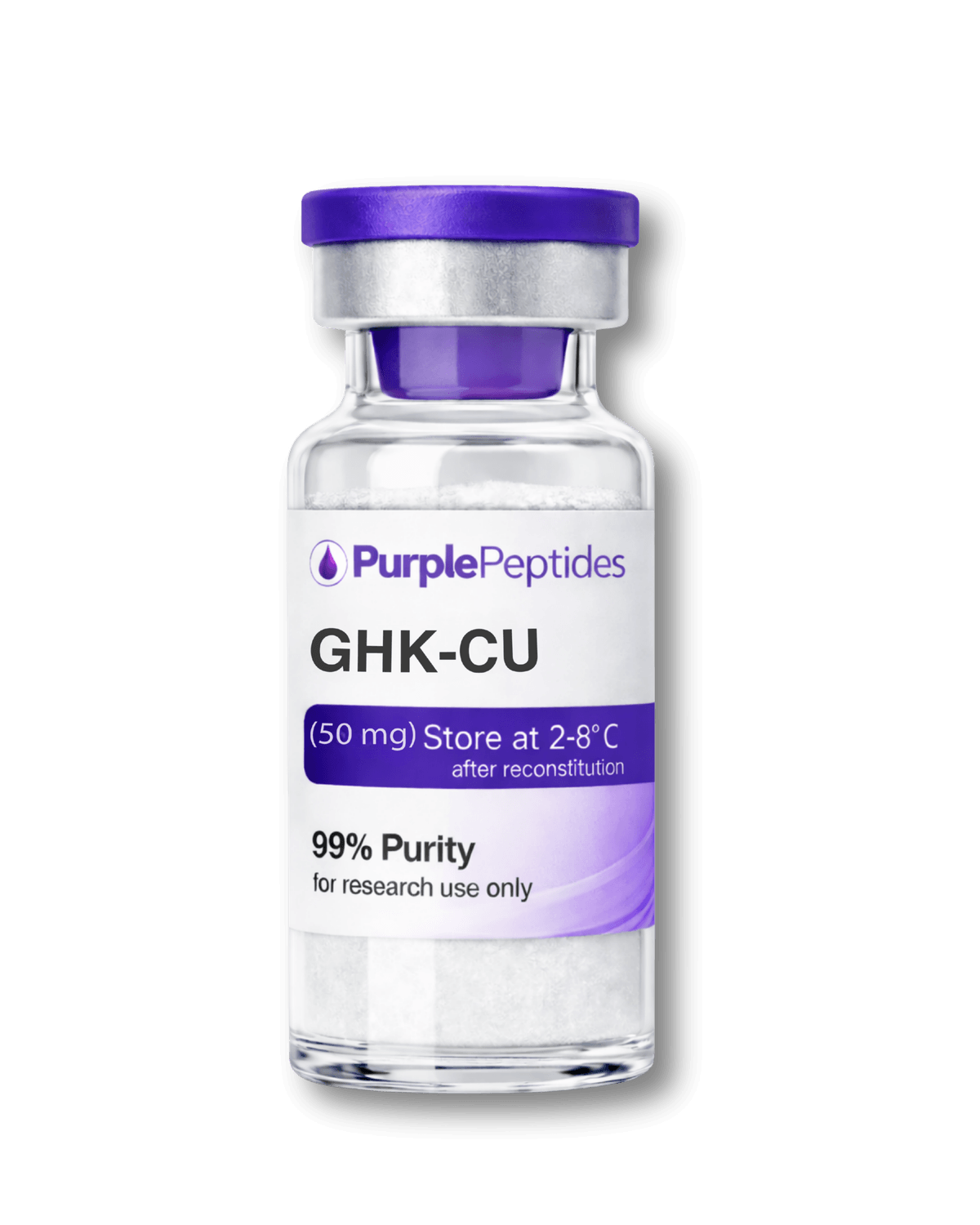 Purple Peptides GHK-Cu research vial