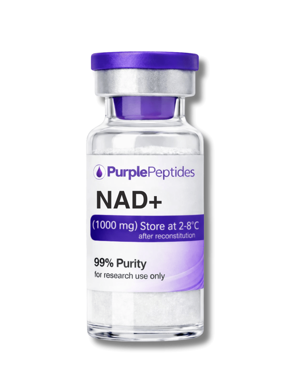 Buy NAD+ research product Purple Peptides vial