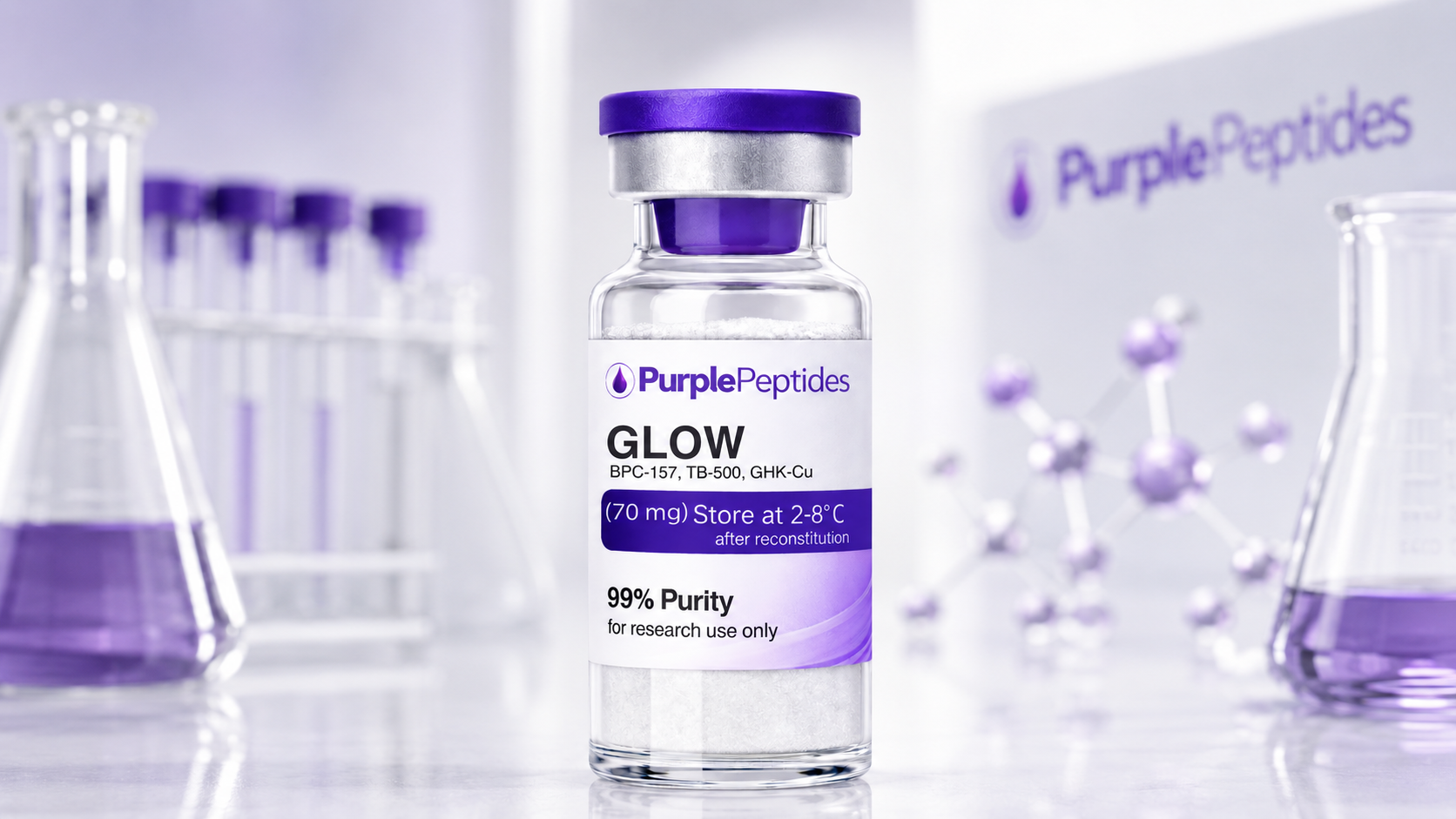 GLOW BPC-157 TB-500 GHK-Cu vial product image