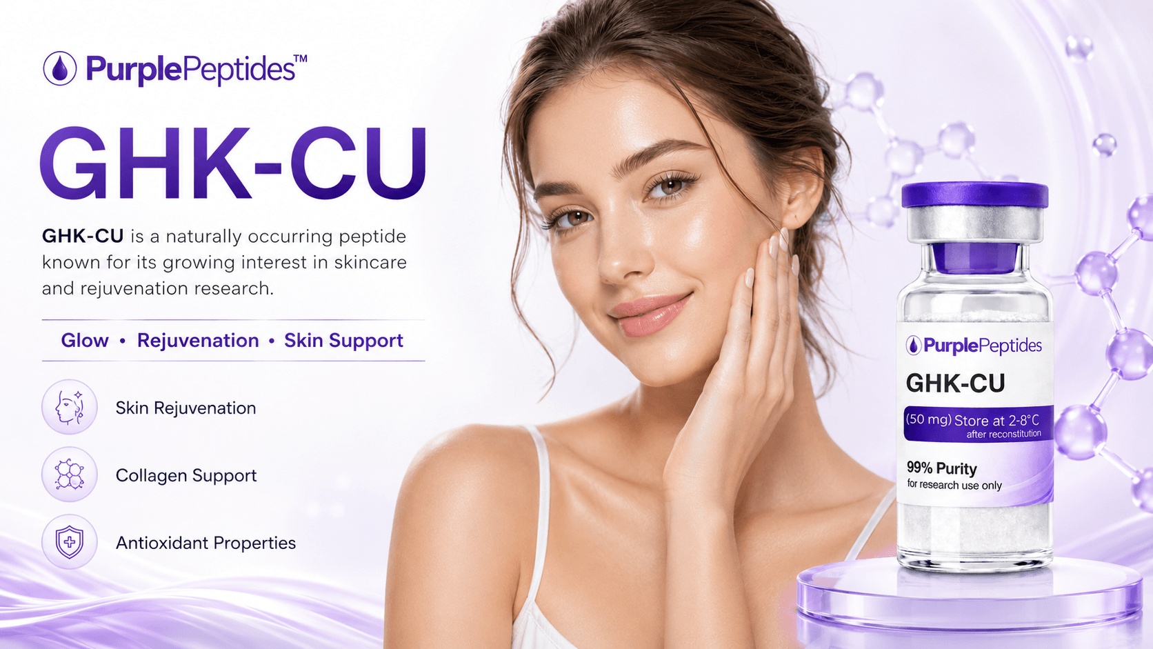 GHK-Cu copper peptide research graphic